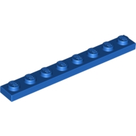 Lego destička 1x8, modrá (346023)